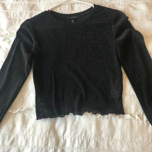 Barely Worn Sparkly Long Sleeve Crop